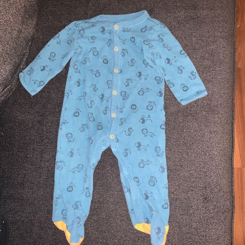 9 month blue/green onesie